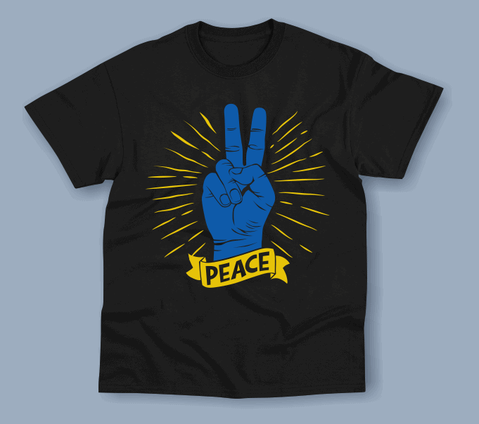 Classic peace fingers symbol with vintage style free vector – graphic t shirt, No war in ukraine support american ukrainian flag svg, support ukrainians flag svg, vintage ukraine ukrainian flag