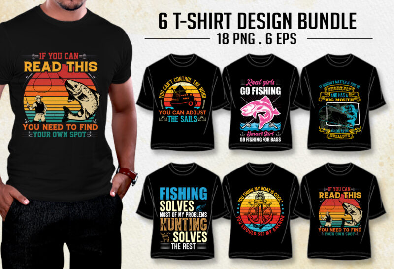 Fishing Lover T-Shirt Design Bundle