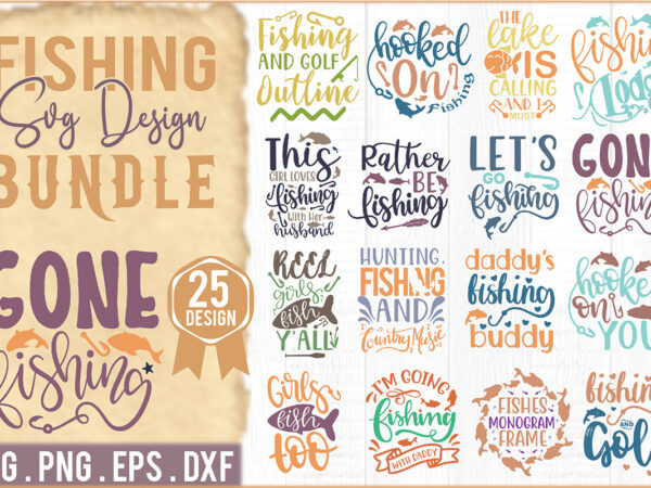 Fishing svg design bundle