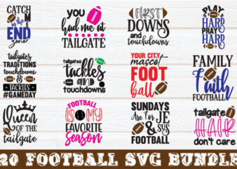 Football SVG Bundle For sale! t shirt graphic design