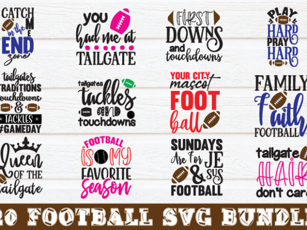 Football svg bundle for sale! t shirt graphic design