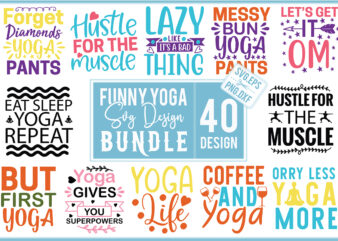 Funny Yoga SVG Design Bundle