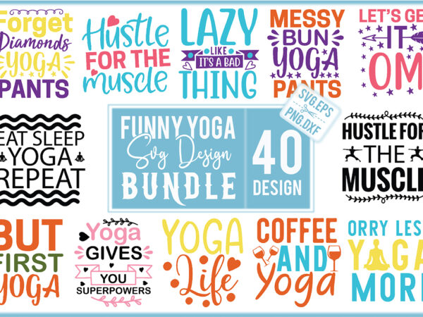 Funny yoga svg design bundle