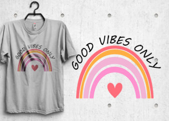 good vibes only t shirt design template