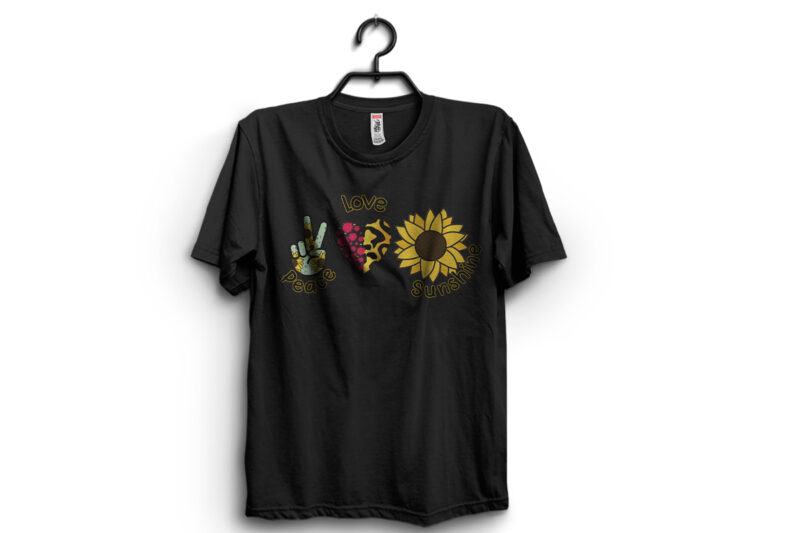 Sunflower Bundle . Peace, Love Sunshine Sunflower T-Shirt, Sunflower Lips with Butterflies, Summer Sunflower Sunglasses