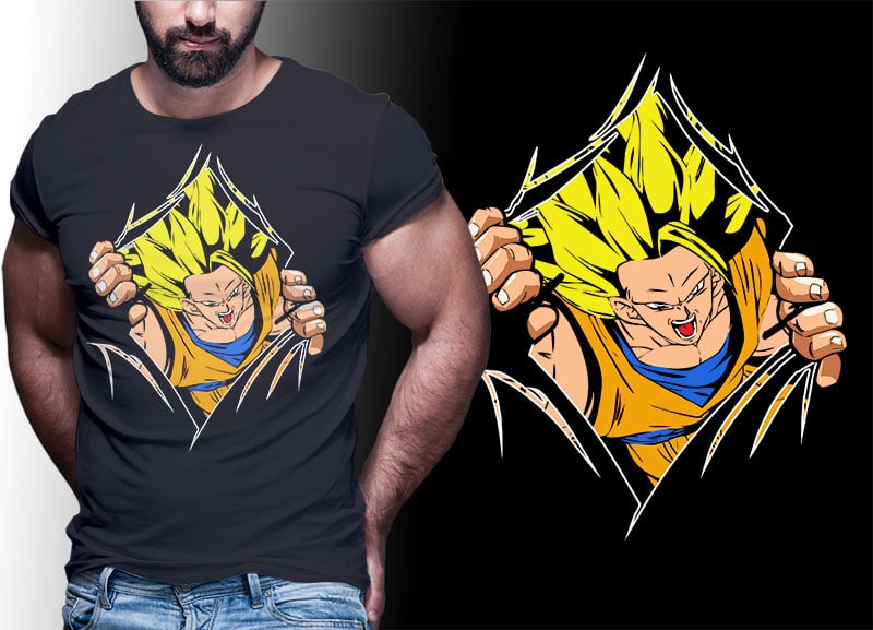 59 ANIME DRAGONBALL tshirt designs bundle