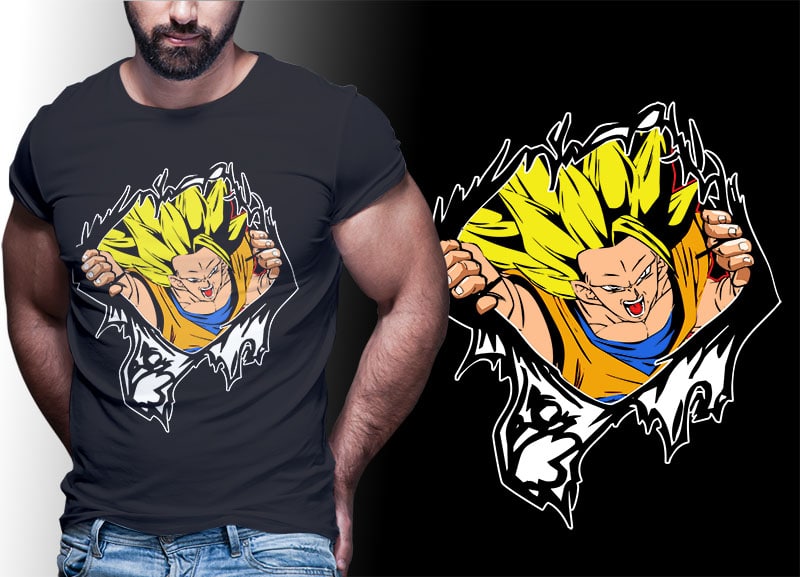 59 ANIME DRAGONBALL tshirt designs bundle