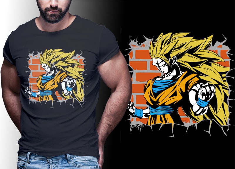 59 ANIME DRAGONBALL tshirt designs bundle