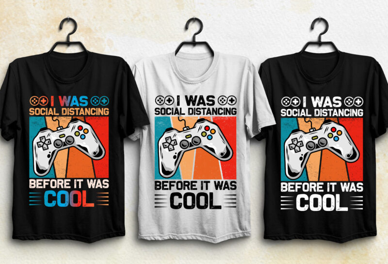 Gamer Gaming Social Distancing T-Shirt Design