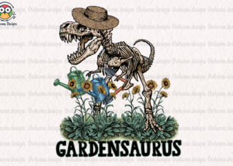 Funny Gardensaurus T-Shirt Design