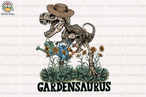 Funny gardensaurus t-shirt design