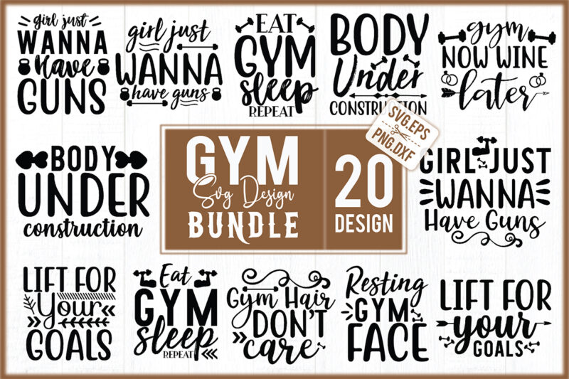 Gym SVG Design Bundle