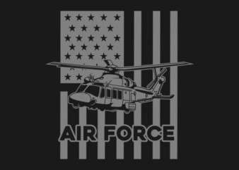 HELICOPTER AIRFORCE graphic t shirt
