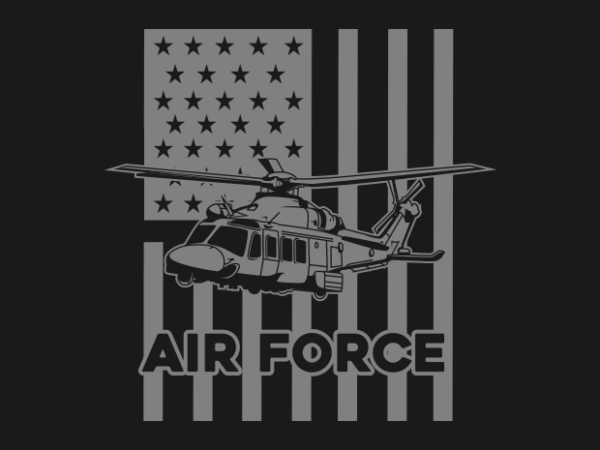 Helicopter airforce graphic t shirt