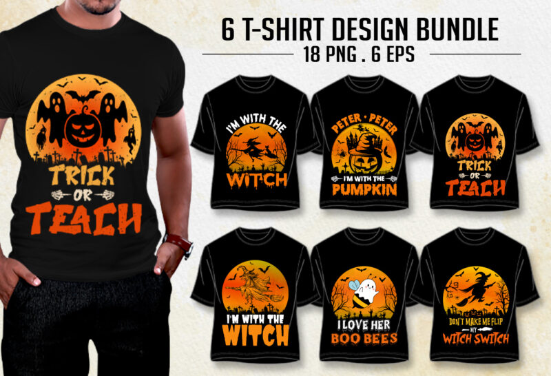 Halloween T-Shirt Design Bundle - Buy t-shirt designs