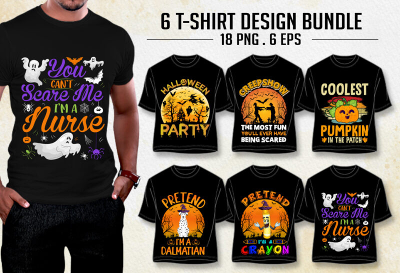 Halloween T-Shirt Design Bundle