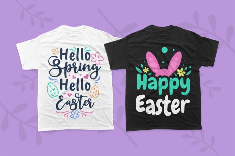 Happy Easter day t-shirt designs bundle, Cute Easter day vector, Easter day greetings