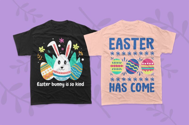 Happy Easter day t-shirt designs bundle, Cute Easter day vector, Easter day greetings