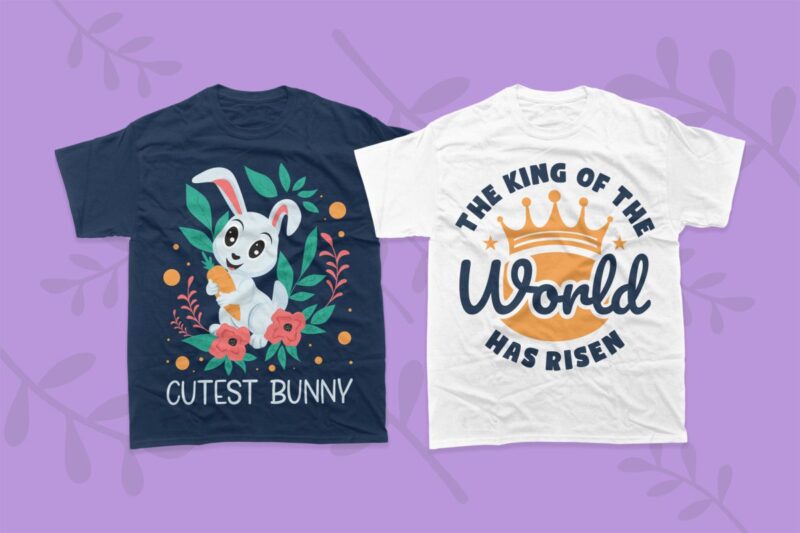 Happy Easter day t-shirt designs bundle, Cute Easter day vector, Easter day greetings