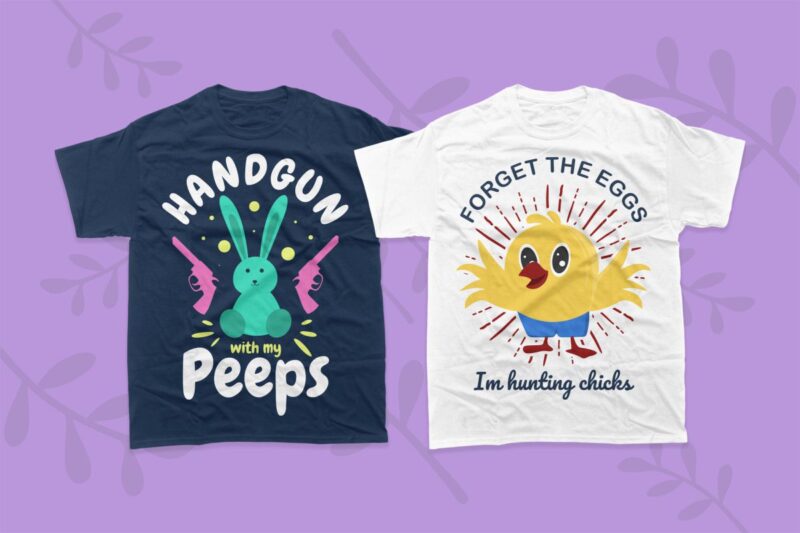 Happy Easter day t-shirt designs bundle, Cute Easter day vector, Easter day greetings