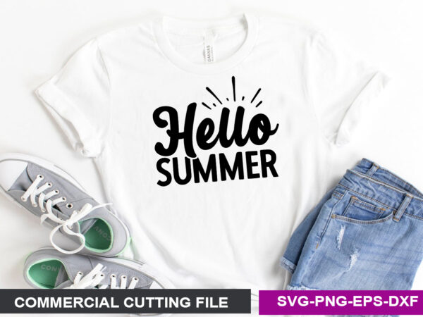 Hello summer svg graphic t shirt