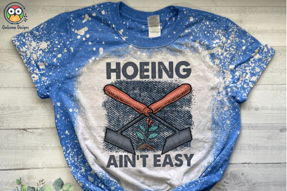 Hoeing Ain't Easy Funny Vintage Gardening T-shirt G-23042103