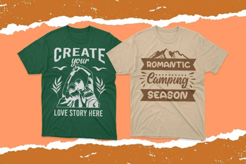 husband and wife camping t shirt designs