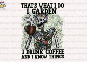 Garden and Drink Coffee T-Shirt Design