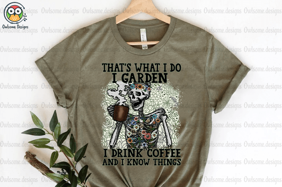 Garden and Drink Coffee T-Shirt Design