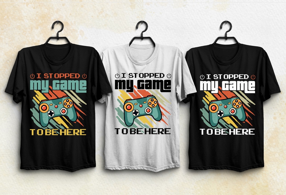I Stopped My Game T-Shirt Design - Buy t-shirt designs