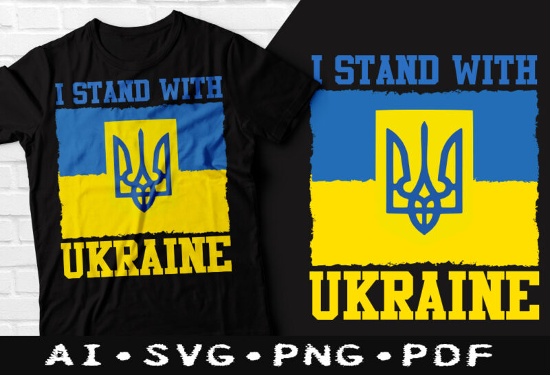 25 Ukraine tshirt design Bundle, stand with ukraine, ukraine svg, ukrainian flag svg, Pray for Ukraine design svg, Ukraine Support tshirt design, Freedom ukraine, I support ukraine