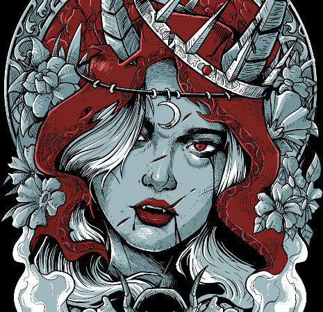 Queen of sorrow t shirt illustration