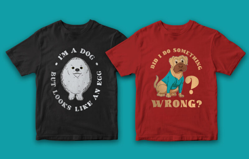 BUNDLE OF 25, Funny Pet Designs, Cat, Dog, Vector t-shirt designs, Dog T-Shirt, Cat T-Shirt design, funny quotes