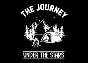 JOURNEY UNDER THE STARS vector clipart