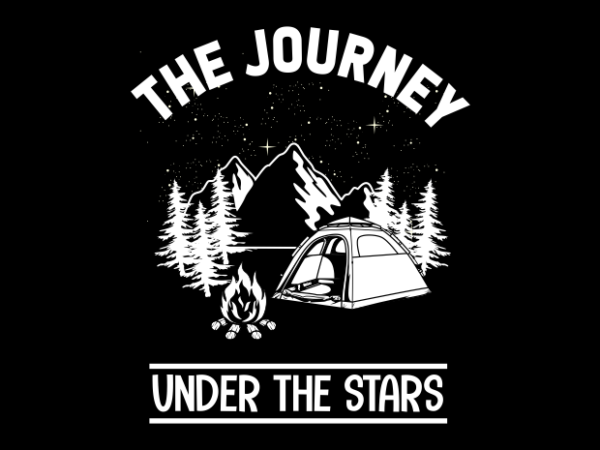 Journey under the stars vector clipart