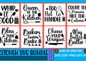 Kitchen Accessories Cooking SVG Bundle