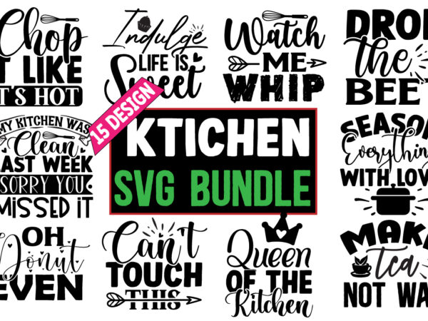 Kitchen svg t shirt design bundle