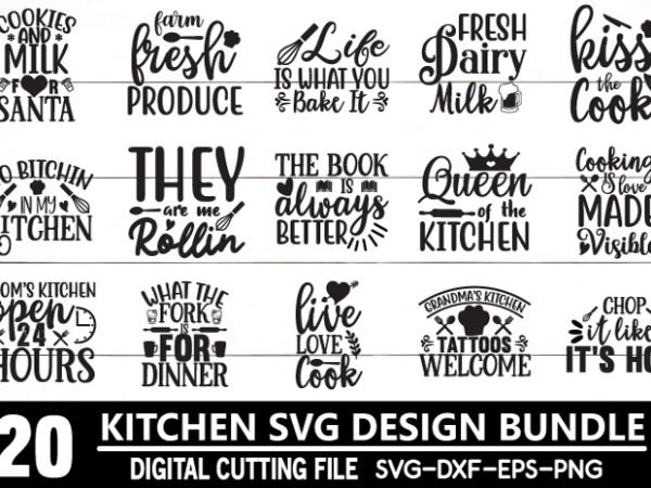 Kitchen svg bundle t shirt vector art