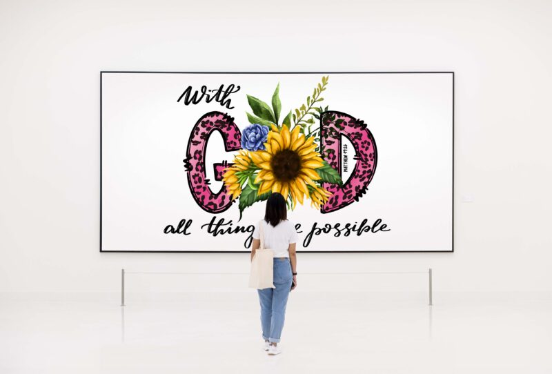 With God All Things Are Possible Tshirt Design