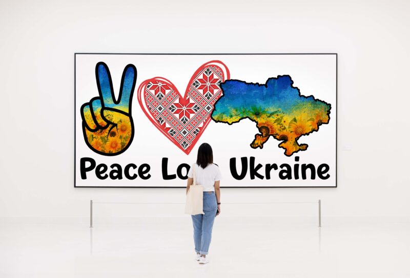 Peace Love Ukraine Tshirt Design