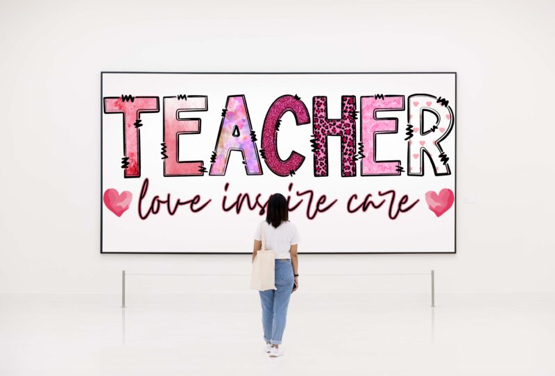 Teacher Love Inspire Care Tshirt Design