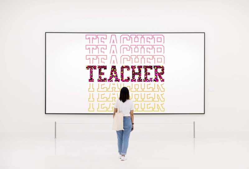 Teacher Word Art Tshirt Design