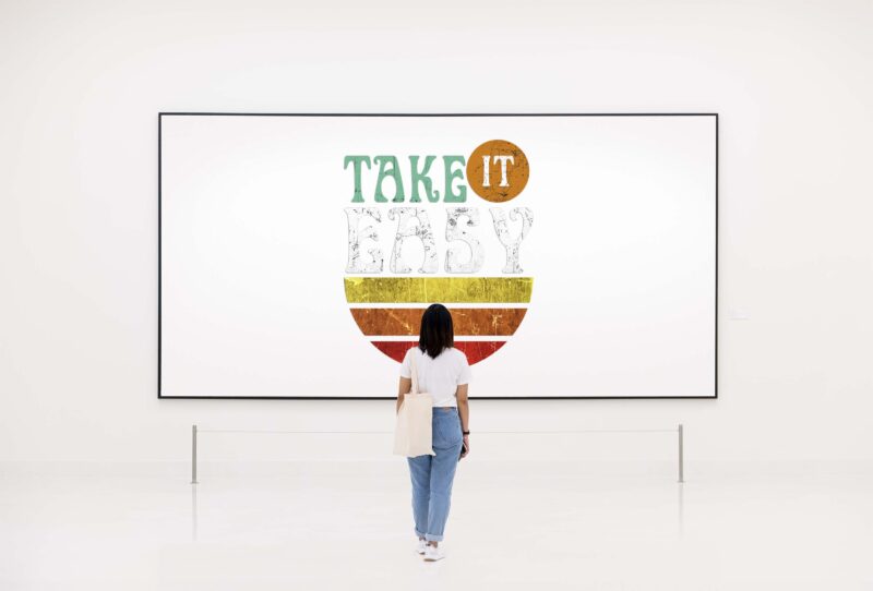 Take It Easy Retro Vintage Tshirt Design