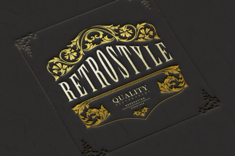 Luxury retro badge flourish ornaments