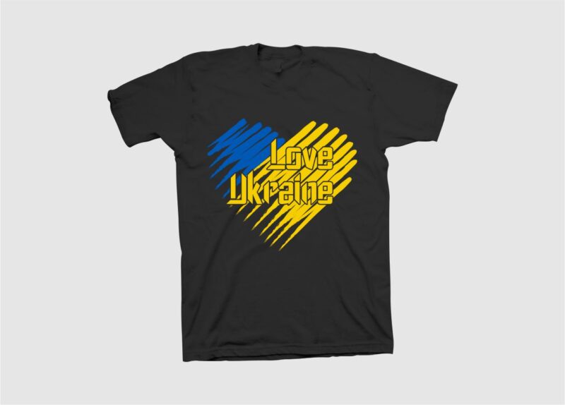Love Ukraine, Peace, No War, Ukraine Flag Design Vector