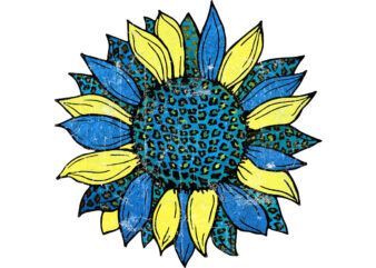 Cheetah Sunflower Ukraine Tshirt Design