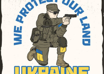 Ukrainian military style t-shirt design