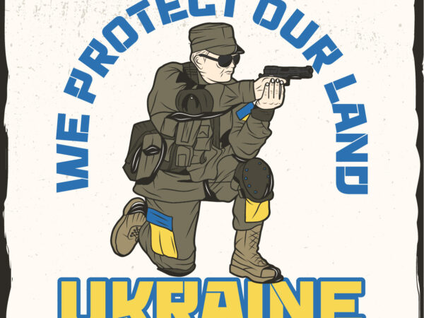 Ukrainian military style t-shirt design