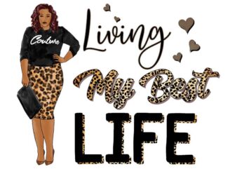 Leopard Living My Best Life Tshirt Design