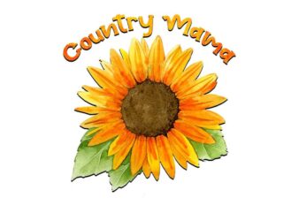 Sunflower Country Mama Tshirt Design